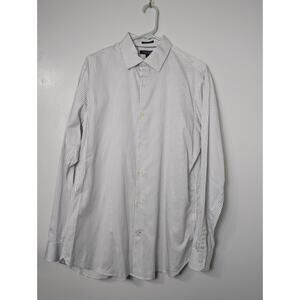 Banana Republic Button Up Shirt Sz L Striped Camden Fit Supima Cotton